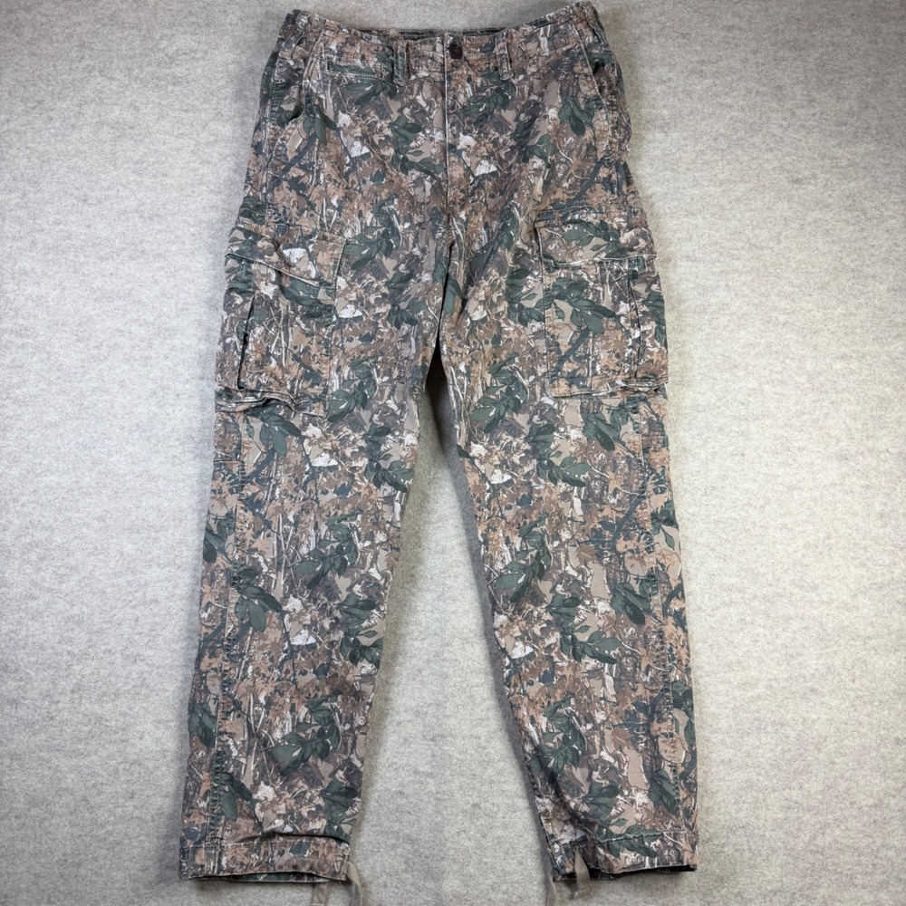 American Eagle Mens Camo Cargo Pants 29x30 Brown Green Forest Camouflage